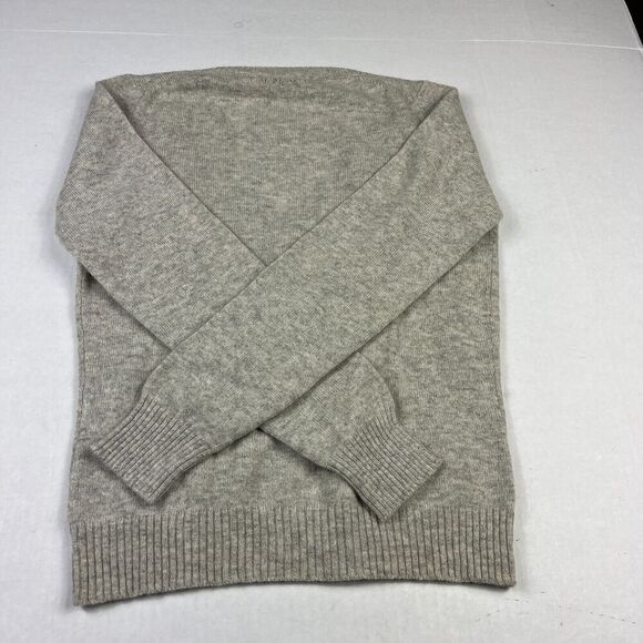 BP Studio Womens Cashmere V-Neck Sweater Gray Long Short Sleeve Pullover S/M - Picture 10 of 11
